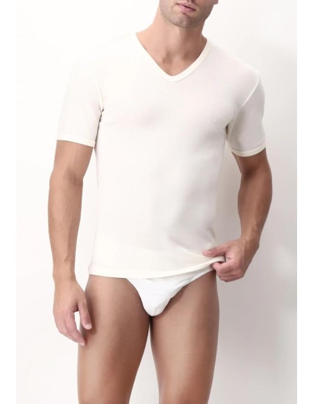 PEROFIL MAGLIETTA UOMO SCOLLO V IN LANA - V-NECK LANA & CO