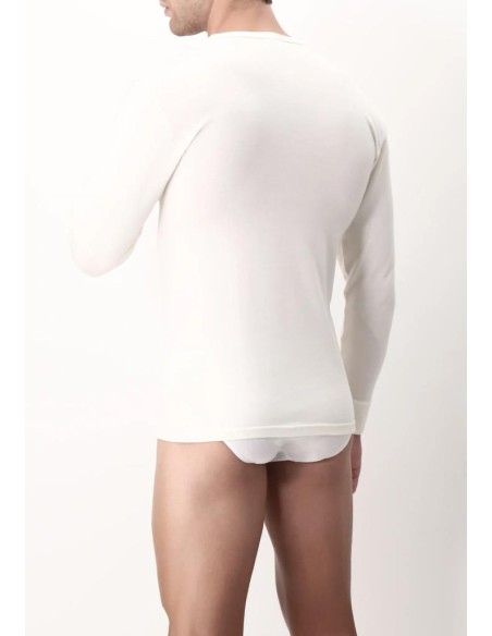 PEROFIL MAGLIA UOMO MANICA LUNGA GIROCOLLO IN LANA - LONG SLEEVED LANA & CO
