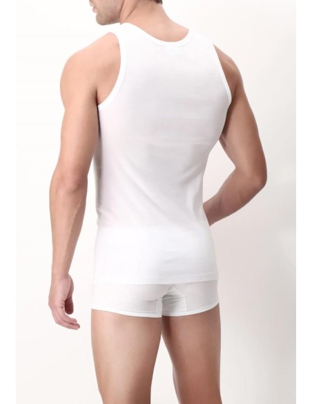 PEROFIL CANOTTA UOMO SPALLA LARGA IN FILO DI SCOZIA - TANK TOP