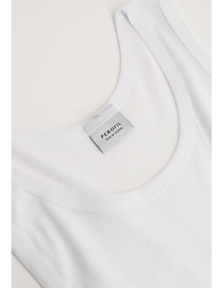 PEROFIL CANOTTA UOMO SPALLA LARGA IN FILO DI SCOZIA - TANK TOP