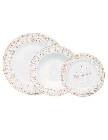 EASY LIFE SERVIZIO PIATTI NATALIZI 18 PEZZI -...