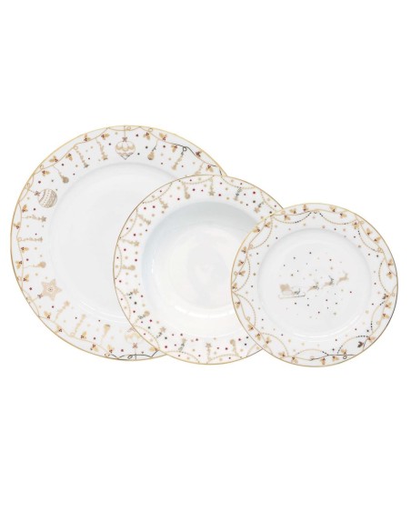 EASY LIFE SERVIZIO PIATTI NATALIZI 18 PEZZI - CHRISTMAS LIGHT