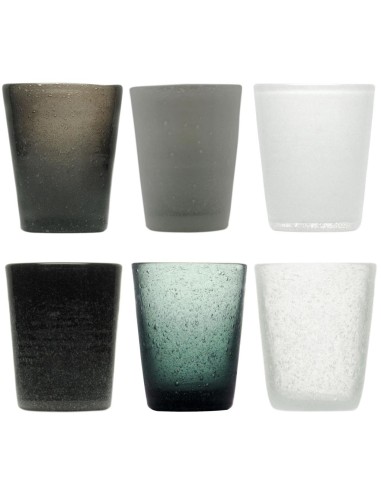 MEMENTO SET 6 BICCHIERI ACQUA 30 CL - TOTAL BLACK