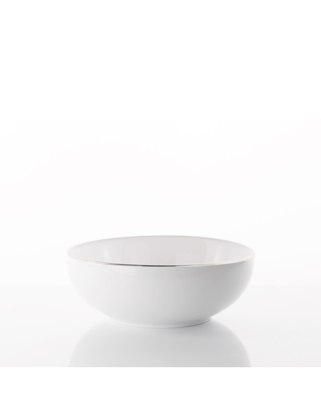 WEISSESTAL INSALATIERA IN PORCELLANA 23 CM - SQUARE PLATIN