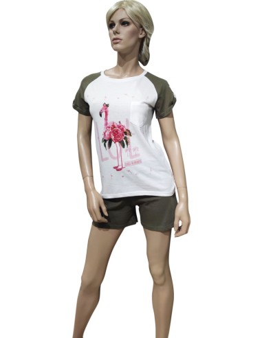 MANAM PIGIAMA DONNA GIROGOLA, MEZZA MANICA E...