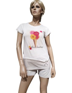 ROSA E MENTA PIGIAMA DONNA GIROGOLA, MEZZA MANICA E...