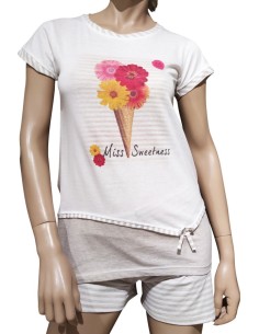 ROSA E MENTA PIGIAMA DONNA GIROGOLA, MEZZA MANICA E... 2