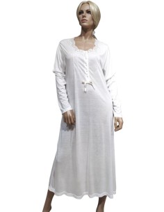 ALBA CAMCIA DA NOTTE DONNA SERAFINO MANCIA LUNGA IN...