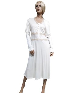 ALBA CAMCIA DA NOTTE DONNA SERAFINO MANCIA LUNGA IN...