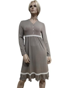 ALBA CAMICIA DA NOTTE DONNA MANICA LUNGA SERAFINO MICROMODAL 2