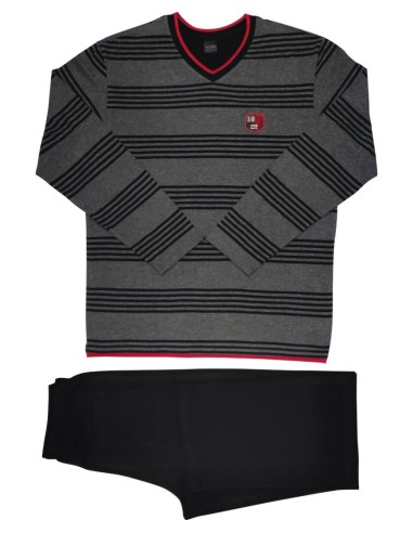 SCHIESSER PIGIAMA UOMO SCOLLO V MANICA LUNGA E...