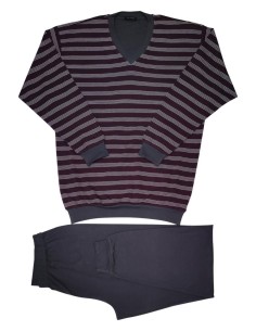 SCHIESSER PIGIAMA UOMO SCOLLO V MANICA LUNGA E PANTALONE