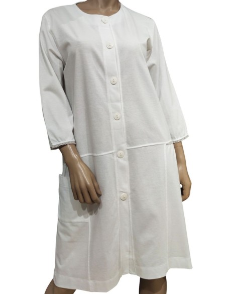 ROSA E MENTA VESTAGLIA DONNA ESTIVA MANICA 3/4 IN PIQUET