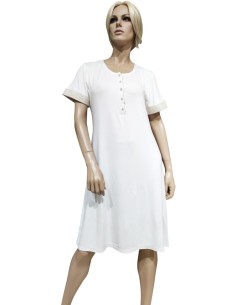 ALBA CAMICIA DA NOTTE DONNA SERAFINO MEZZA MANICA IN VISCOSA