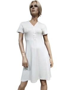 ALBA CAMICIA DA NOTTE DONNA SERAFINO MEZZA MANICA IN VISCOSA