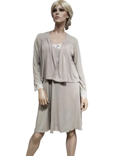 ALBA COMPLETO LINGERIE DA DONNA VESTAGLIA E SOTTOVESTE IN... 2