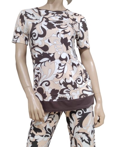 TATA' PIGIAMA DONNA GIROGOLA, MEZZA MANICA E...