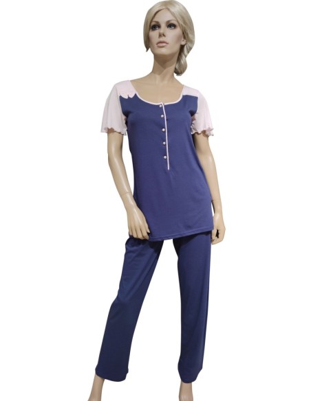 HARMONY PIGIAMA DONNA SERAFINO, MEZZA MANICA E PANTALONE