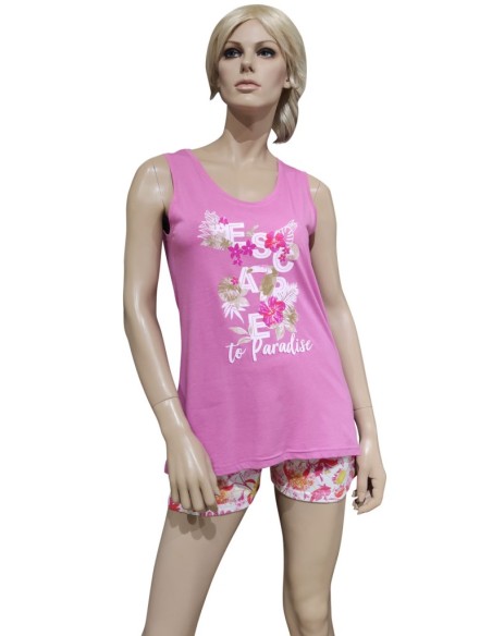 HARMONY PIGIAMA DONNA SPALLA LARGA E PANTALONCINO
