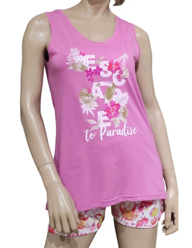 HARMONY PIGIAMA DONNA SPALLA LARGA E PANTALONCINO