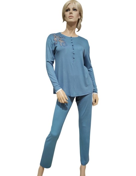 TATA' PIGIAMA DONNA, SERAFINO, MANICA LUNGA E PANTALONE LUNGO - GABRIELLE
