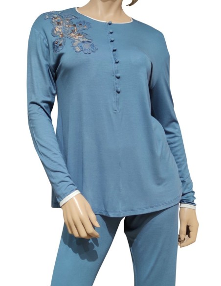 TATA' PIGIAMA DONNA, SERAFINO, MANICA LUNGA E PANTALONE LUNGO - GABRIELLE