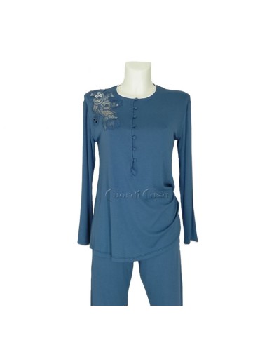 TATA' PIGIAMA DONNA, SERAFINO, MANICA LUNGA E...