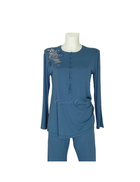 TATA' PIGIAMA DONNA, SERAFINO, MANICA LUNGA E PANTALONE LUNGO - GABRIELLE