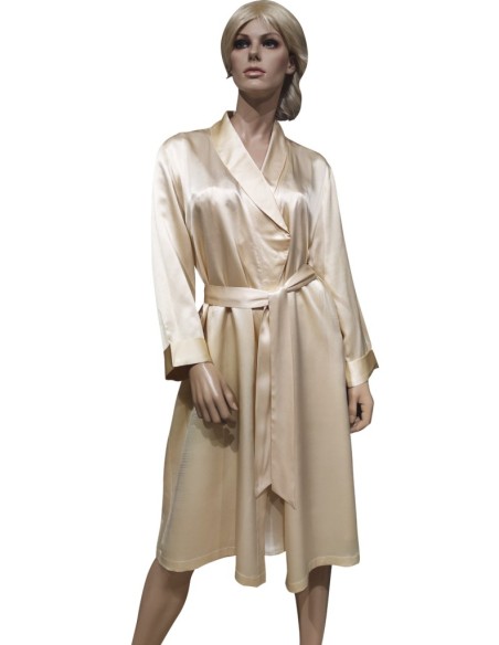 SELITE COMPLETO LINGERIE DONNA VESTAGLIA E SOTTOVESTE 100% SETA - SALOME'