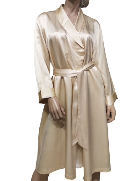 SELITE COMPLETO LINGERIE DONNA VESTAGLIA E SOTTOVESTE 100% SETA - SALOME'