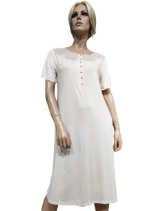 TATA' CAMICIA DA NOTTE DONNA SERAFINO MEZZA MANICA IN...