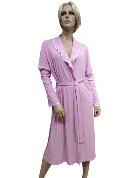 TATA' VESTAGLIA DONNA MANICA LUNGA SCIALLATA IN MICROMODAL -  LEILA