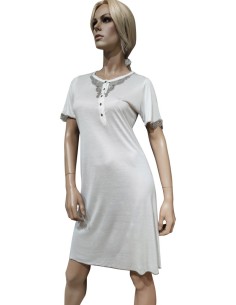 ALBA CAMICIA DA NOTTE DONNA SERAFINO MEZZA MANICA IN...