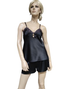 ALBA BABY DOLL DONNA SPALLA STRETTA E PANTALONCINO IN SETA