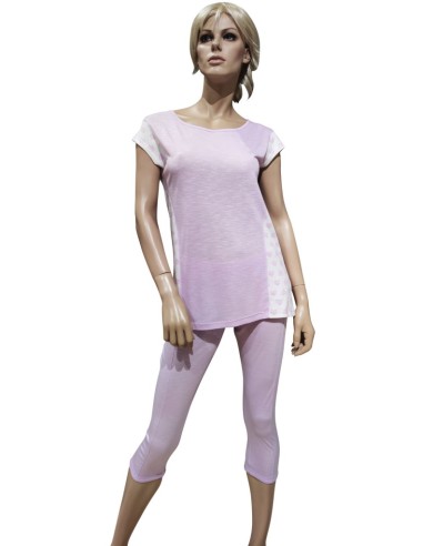 ROSA E MENTA PIGIAMA DONNA GIROGOLA, MEZZA...