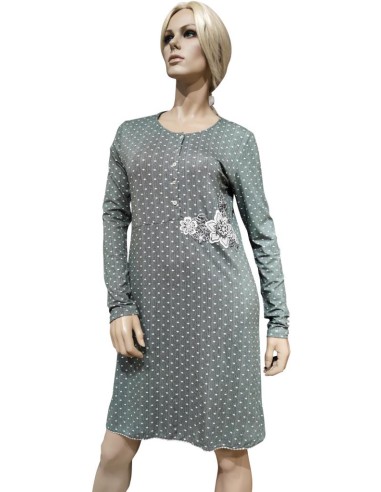 PEPITA CAMICIA DA NOTTE DONNA SERAFINO MANICA...