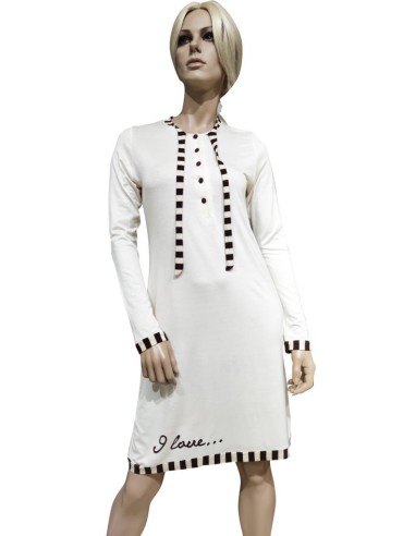 PEPITA CAMICIA DA NOTTE DONNA SERAFINO MANICA...