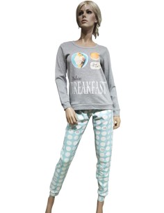 PEPITA PIGIAMA DONNA GIROGOLA MANICHE LUNGHE CON...