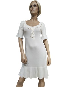 TATA' CAMICIA DA NOTTE DONNA A SERAFINO MEZZA MANICA IN...