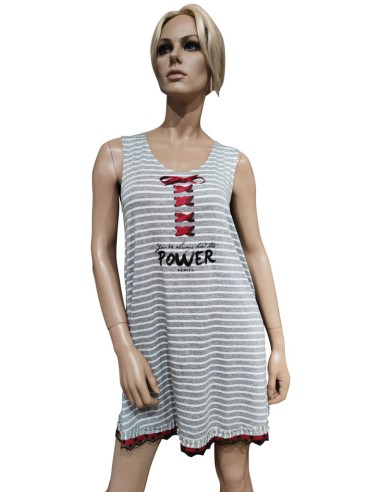 PEPITA CAMICIA DA NOTTE DONNA SPALLA LARGA IN...