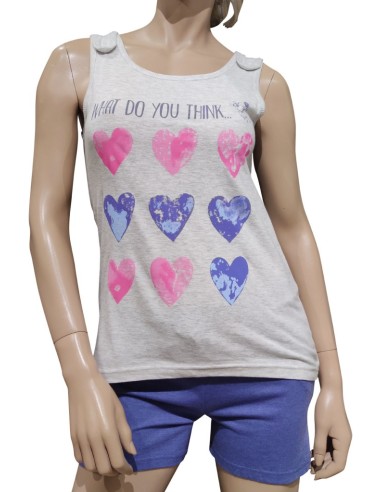 KICCHE YOUNG PIGIAMA DONNA SPALLA LARGA E...