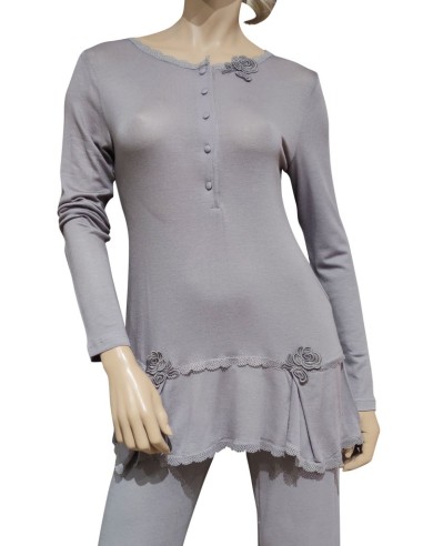 TATA' PIGIAMA DONNA, SERAFINO, MANICA LUNGA E...