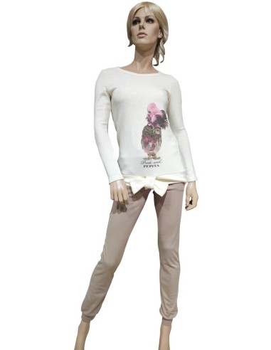 PEPITA PIGIAMA DONNA GIROGOLA MANICA LUNGA E...