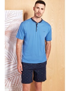 QBO PIGIAMA UOMO SERAFINO, MEZZA MANICA E PANTALONE LUNGO