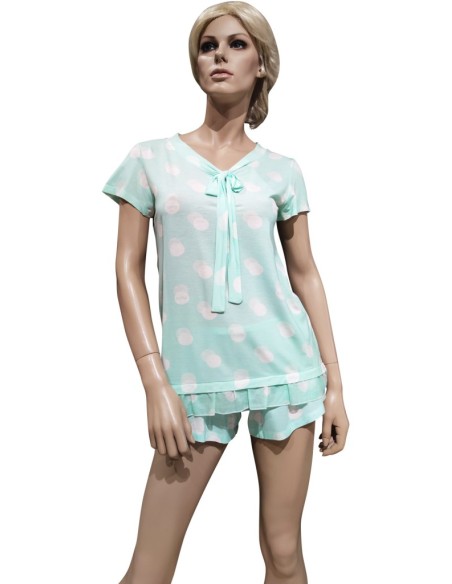 PEPITA PIGIAMA DONNA SCOLLO V MEZZA MANICA E PANTALONCINO - AUDREY