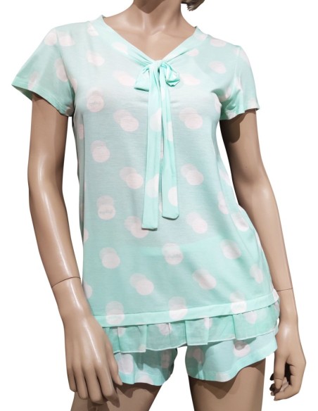 PEPITA PIGIAMA DONNA SCOLLO V MEZZA MANICA E PANTALONCINO - AUDREY