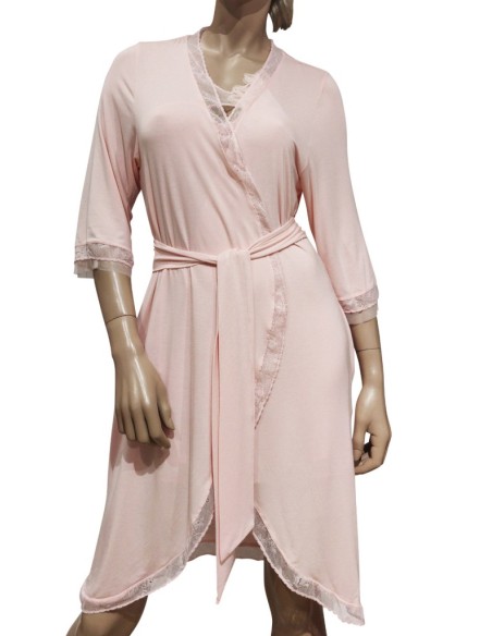 TATA' COMPLETO LINGERIE VESTAGLIA E SOTTOVESTE IN MICROMODAL - ANGELICA