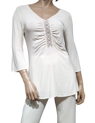 TATA' PIGIAMA DONNA SCOLLO V, MANICA LUNGA E...