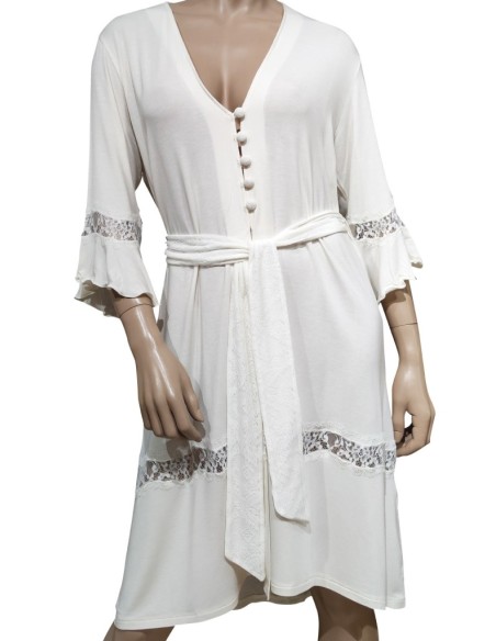 TATÀ VESTAGLIA ABBOTTONATA DA DONNA IN JERSEY, MANICA A 3/4 - GEMMA