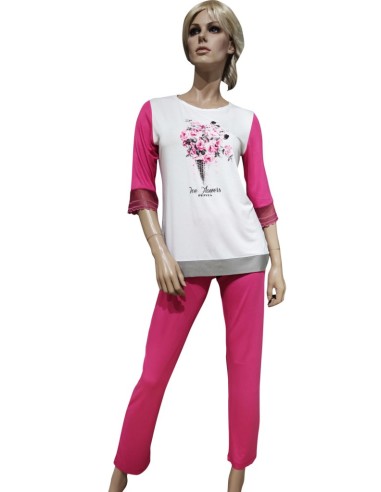 PEPITA PIGIAMA DONNA GIROGOLA, MANICA LUNGA E...